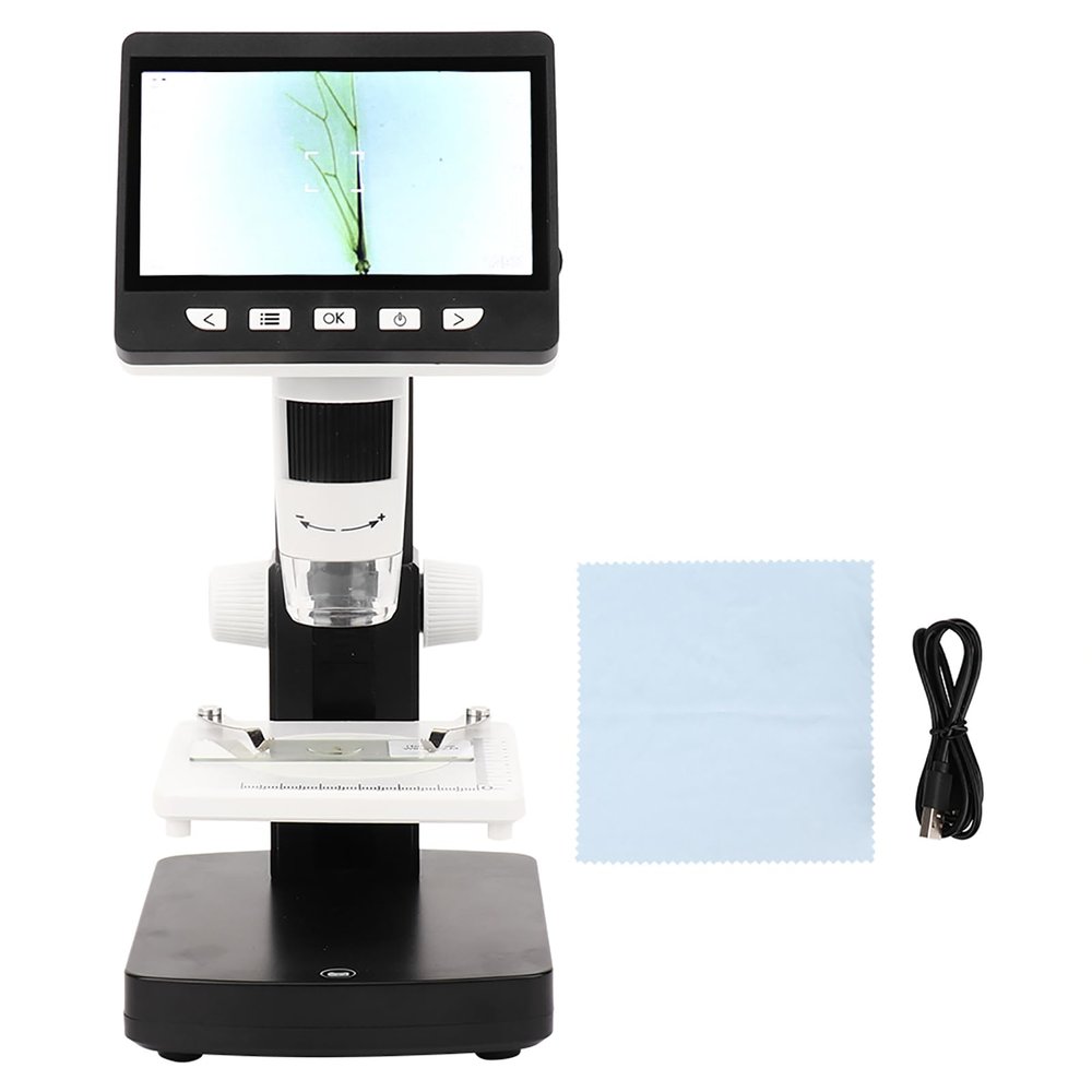 1000X HD Microscope Portable with Screen Non Slip Base for WindowsXP Vista OS X Ideal for Observation Learning Detection