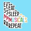 (3PCS) Eat Sleep Musicals Repeat Sticker, Musical Funny Theatre Life Drama Theater, Waterproof Vinyl Sticker Decals for Books Laptops Phone Water Bottles Tumbler Cup Kindle 3x2.4 Inch view 1
