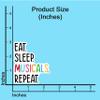 (3PCS) Eat Sleep Musicals Repeat Sticker, Musical Funny Theatre Life Drama Theater, Waterproof Vinyl Sticker Decals for Books Laptops Phone Water Bottles Tumbler Cup Kindle 3x2.4 Inch view 3