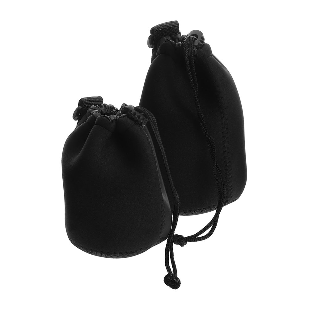 CAXUSD 2pcs Lens Pouch Shockproof Camera Lens Case for and Accessories Versatile Storage for Photographers