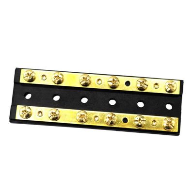 Lurrose DC 32V 60A Heavy Duty Dual Bus Bar Power Distribution Block Cover for Car and Boat 6 Position Terminal for Automotive and Marine Use