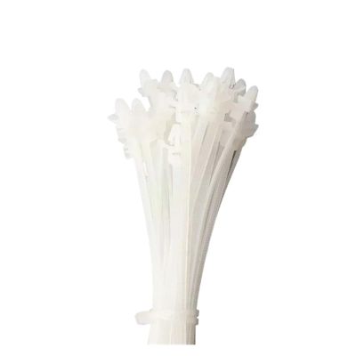 100pcs Wire Harness Fasteners Clips Cable Ties for Automotive Corrugated Pipes and Automotive Styling(13cm White-100 pcs)