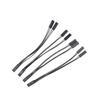 ACGTUY 10cm Motherboard Switch Power SW/Reset SW/HDD L*/ED/Power L*/ED 1 to 2 Double Adapter Cable 1 Female to 2 Male Splitter 2 Pins(Power LED) view 2