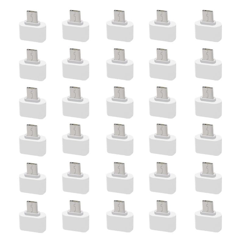 30PCS White USB to Micro USB Connector