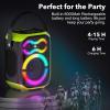 TYOTY Portable Bluetooth Speakers 80W Big Powerful Wireless Outdoor Loud Stereo Deep Bass Sound Boombox TWS Home Party Speaker with Subwoofer LED Lights view 4