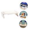 ABOOFAN Desktop Shelf Monitor Riser Laptop Stand Storage White Monitor Stand Storage view 3
