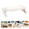 ABOOFAN Desktop Shelf Monitor Riser Laptop Stand Storage White Monitor Stand Storage view 4