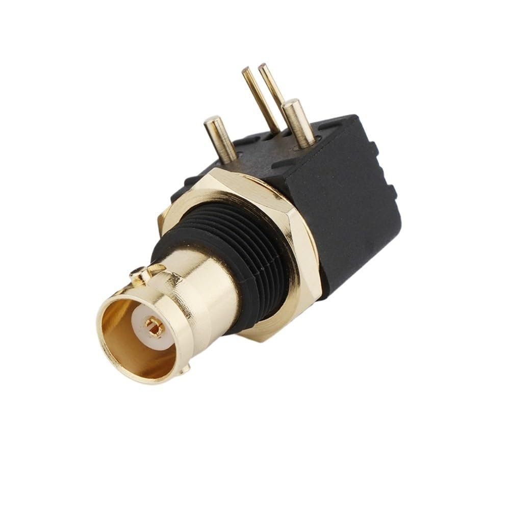 LIHUA Right Angle Gold-Plated R/CA Turntable DAC decoder Digital coaxial Input and Output PCB Soldering Plate Socket Plug(50pcs,BNC Socket)