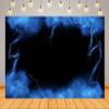 Loccor 7x5ft Fabric Blue Lightning Backdrop Spectacular Stormy Blue Sky Glowing Thunderbolt with Smoke and Fog Background Birthday Party Decorations Photo Studio Props view 2