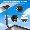 YQZGRH Starlink Gen 3 Wall & Roof Mount Kit, 180 Adjustable Pole Mount with Gen 3 Pipe Aluminum Alloy AdapterWeatherproof Design for Satellite Dish & RVEasy InstallationIron Grey view 2