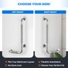 L-Shaped Grab Bars for Shower, 1 Pack, 24 x 12 Inch Stainless Steel, Left view 2
