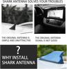 Car Shark Fin Antenna Cover for Toyota Wigo 2017-2020 2021 2022 2023 2024 2025, Antena Aleta Tiburon Techo Antena Roof Aerial Base Replacement Accesorios Coche,Black view 2
