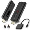 Wireless HDMI Transmitter and Receiver,165FT/50M,4K Decode Input/1080P Full Output,Plug&Play,No Need Wi-Fi/App,2.4G&5G,Video Streaming for Handphone/Camera/PC/Laptop/Projector/Game Console Black view 1