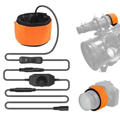 Astromania 25 cm DC Dew Heater Strip Lens Heater Warmer - Stepless Temperature Regulator for Telescopes Lens Less Than 3.15 inch (80mm) in Diameter and Universal Camera