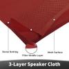 FOCMKEAS 3.285.25 Ft(L*W) Burgundy 3D Speaker Grill Cloth,Protective Dustproof Mesh Cloth,Speaker Cover Fabric,Stereo Mesh Fabric Replacement for Carpet Subwoofer Home Stage Audio Restoration Repair view 3