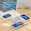 2 Pack Power Strip Surge Protector-3 Widely Spaced Outlets 4 USB Ports(2 USB C Port,PD 20W),1250W/10A with 5Ft Extension Cord, Power Strips with Surge Protection, Wall Mount for Home Office,White. view 3