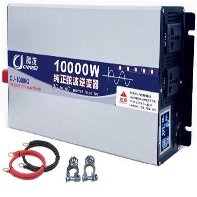 10000W Pure Sine Wave Inverter 12/24/48v DC to 120V 220V AC Converter for Home, RV, Truck, Off-Grid Solar Power Inverter with Built-in 5V/2.1A USB,2 AC Outlets(12Vto220V)