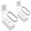 10FT Long Surge Protector Power Strip-with 6 Widely Outlets and 4 USB Ports(2 USB-C Port,PD20W Fast Charging),10 Foot Extension Cord(1250W/10A),Wall Mount for Home Office,900 J,White(2 Pack) view 1
