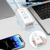 10FT Long Surge Protector Power Strip-with 6 Widely Outlets and 4 USB Ports(2 USB-C Port,PD20W Fast Charging),10 Foot Extension Cord(1250W/10A),Wall Mount for Home Office,900 J,White(2 Pack) view 4