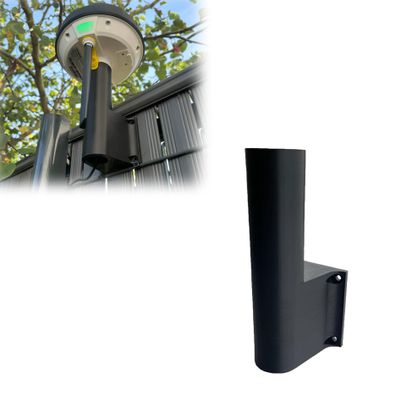 Wall Mount Bracket for Mammotion Luba RTK Antenna, Outdoor Waterproof Antenna Mounting Kit with Cable Management, Easy to Install (Black)