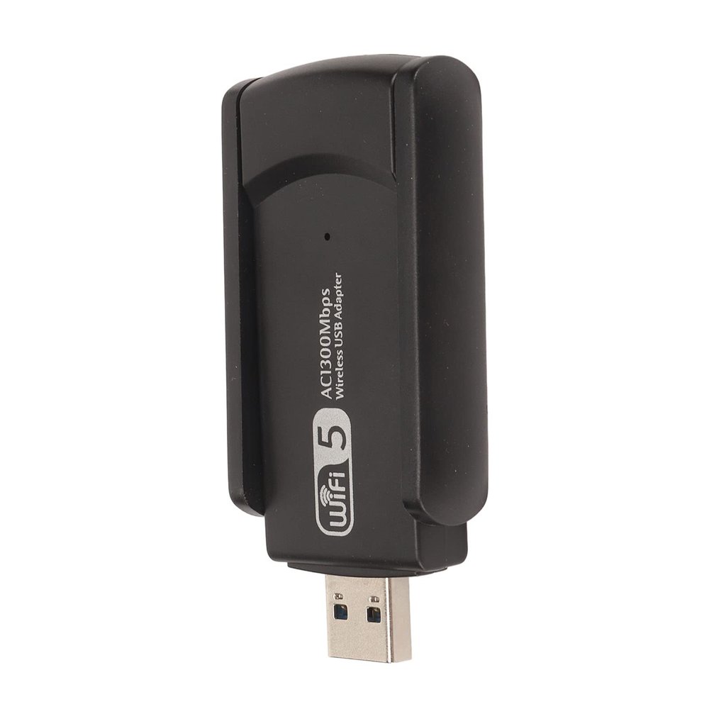 USB WiFi Adapter Professional High Performance 1200Mbps Dual Band Network Card for Desktop PC and Laptop Black ABS Material