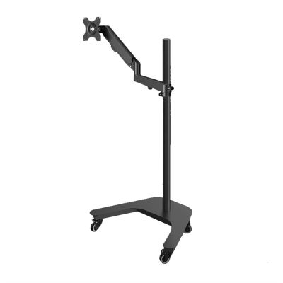 Monitor Stand Single Monitor Floor Stand for 17"-32" Flat/Curved Screens up to 19.8 lbs, Height Adjustable Gas Spring Monitor Stand, Movable Monitor Mount Stand Monitor arm Desk Mount