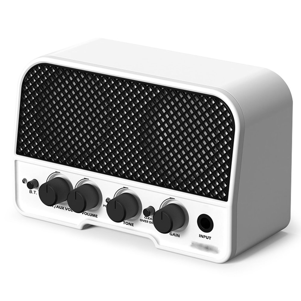 MVUYO Mini Portable Acoustic Amplifier Speaker 5Watt Acoustic Guitar Amplifierr Normal/Bright Channels(Black)