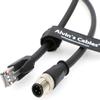 Alvin's Cables M12 D-Code 4 Pin Male to RJ45 Ethernet Cable High-Flex for Industrial Camera Sensor, Automation Application 32.8ft/10m Green view 2
