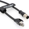 Alvin's Cables M12 D-Code 4 Pin Male to RJ45 Ethernet Cable High-Flex for Industrial Camera Sensor, Automation Application 32.8ft/10m Green view 3