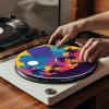 GLENLCWE Hawaii Turntable Platter Mat 12 Inch, Vinyl Platter Anti Static Slipmat Rubber Phonograph LP Vinyl Record Player Turntable Mat Painting Print view 3