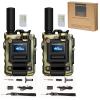 4G LTE PoC Radio 2-Pack, Global Unlimited Range Walkie Talkies 5000+ Miles, Nationwide Long Distance Two-Way Radios with Built-in SIM Card, 12-Month Data Plan Included for Truck Fleet & Construction view 1