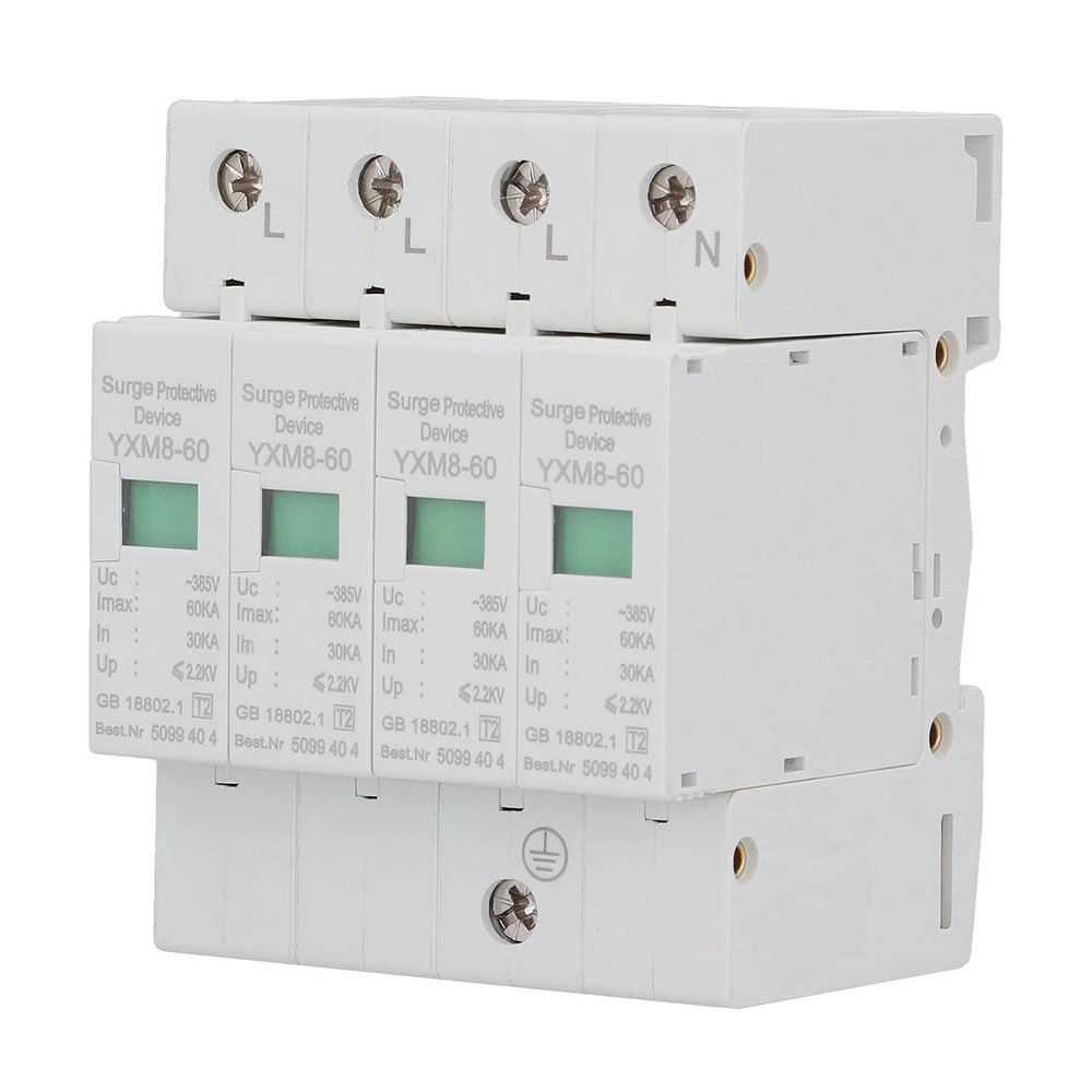 BJPDKRPB Arrester, AC380V Surge Protector Electric Shock Protector for Computer Center for Elevator Control Room for Telecommunications Room for Floor Distribution Box