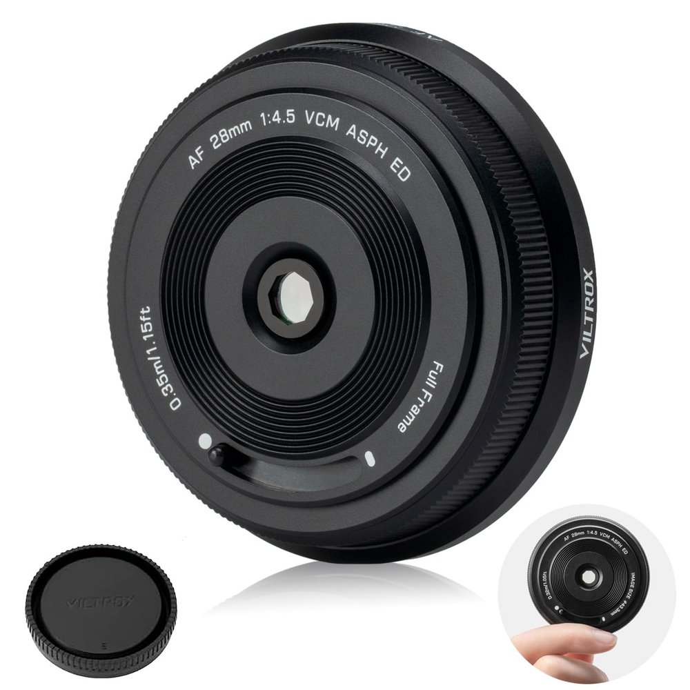 VILTROX 28mm F4.5 Z, AF 28mm f/4.5 Pancake Full Frame Lens for Nikon Z, Auto Focus Wide Angle Prime Lens for Nikon Z-Mount Cameras Z5 Z50 Z50II Z6 Z6II Z7 Z7II ZFC Z30 Z9 Z8 ZF Z6III