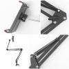 LALAFINA Metal Folding Arm Phone and Tablet Stand Adjustable Desktop Holder for Streaming Compatible Black view 3