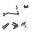 LALAFINA Metal Folding Arm Phone and Tablet Stand Adjustable Desktop Holder for Streaming Compatible Black view 4