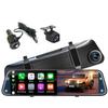 12'' Rearview Mirror Camera with CarPlay&Andorid Auto,4K Mirror Dash Cam Front and Rear Backup Camera with Reverse Assist/Loop Record/G Sensor/Voice Control&Split Touch Screen,64GB Card Included view 1