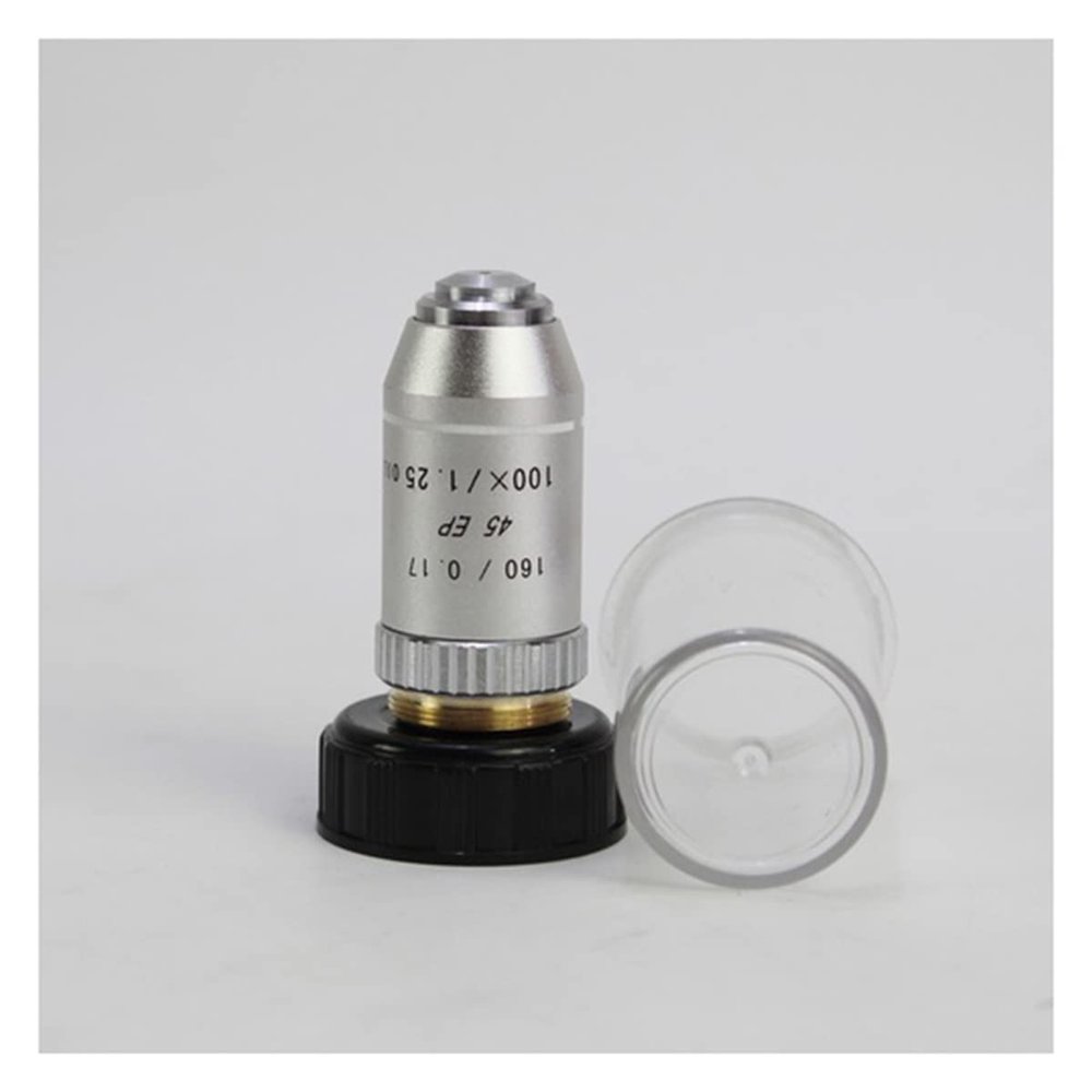 Microscope 4X 10X 40X 100X 160/0.17 for Biological Microscope Achromatic Objective Lens(100X)