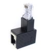 1Pc 90 Up RJ45 Cat 5e Male to Female LAN Ethernet Network Extension Adapter view 1