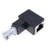 1Pc 90 Up RJ45 Cat 5e Male to Female LAN Ethernet Network Extension Adapter view 2