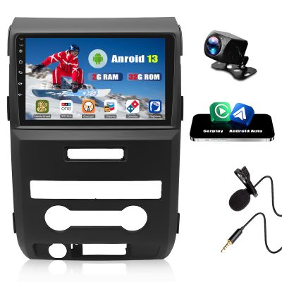 9 Inch Android Car Stereo Radio for Ford F150 2009-2014 with Wireless Carplay Android Auto, Built-in Mirror Link Bluetooth FM GPS Navigation HiFi WiFi SWC Backup Camera