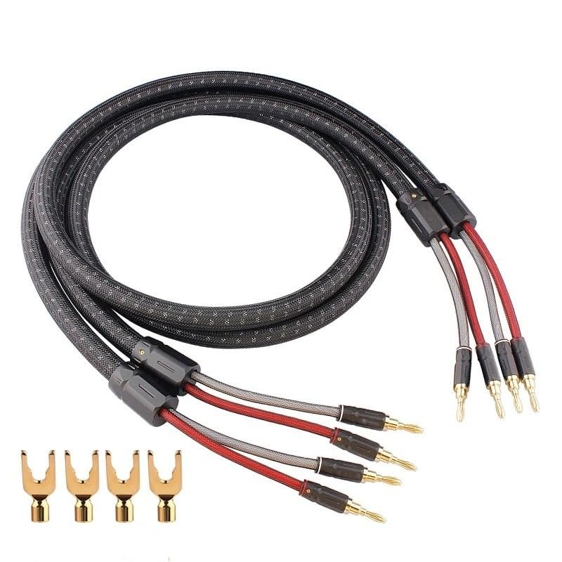 INRLEWGB A Pair of HiFi Y-Type Banana Plug Speaker Cables(3.5 m)