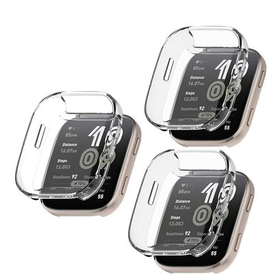 3 Pack Cases for Amazfit Bip 6 with Screen Protector, Flexible TPU Shockproof Scratch Proof Cover Case for Amazfit Bip 6 (Clear/Clear/Clear)