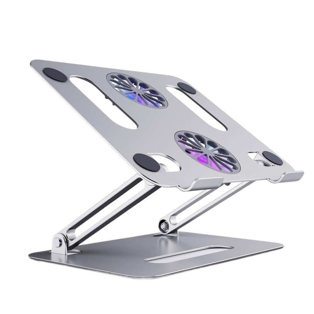 MVUYO Laptop Stand All-Aluminum Fan Cooling Folding Lifting Computer Stand Cooling Stand
