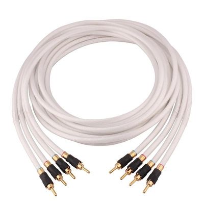 INRLEWGB A Pair of HiFi OCC Banana Plug Speaker Cables(4 pcs,3000mm)