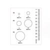 Microscope Kit PET Circle Diameter Film Ruler Level 3 Comparison Card Defect Inspection Area Gauge with Electrostatic Protective Film Microscope Lens Adapters view 1