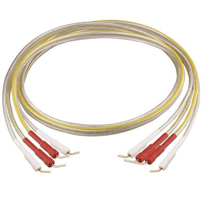 INRLEWGB Silver Plated Speaker Cable Y-Type Plug Banana Plug Speaker Cable(A Pair-pin to pin,12m)