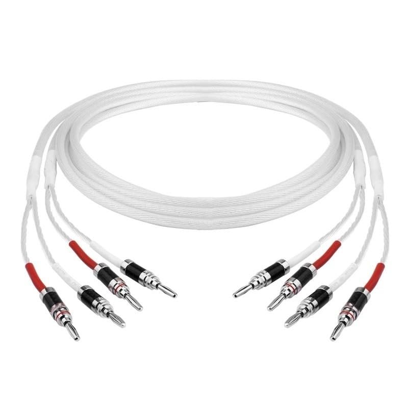 INRLEWGB A Pair of 7N OCC Y-Plug Banana Plug Speaker Cables(B-B,3000mm)