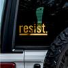 (2 Pcs Metallic Gold 14'' x 5.8'') - No Background - Waterproof of Lowercase Resist. Anti Trump no Stop President Sticker Decal for Laptops, Water Bottles, Cars, Trucks, Wall Ideal G - 925VER1h68916GO view 1