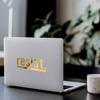 (2 Pcs Metallic Gold 14'' x 5.8'') - No Background - Waterproof of Lowercase Resist. Anti Trump no Stop President Sticker Decal for Laptops, Water Bottles, Cars, Trucks, Wall Ideal G - 925VER1h68916GO view 3
