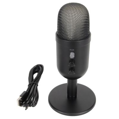 NutriEss USB Microphone USB Condenser Microphone Computer PC Mic with RGB Light and Noise Canceling for Live Streaming Gaming Podcasts Interviews and Video Recording